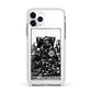 King of Pentacles Monochrome Apple iPhone 11 Pro in Silver with White Impact Case