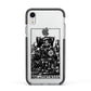 King of Pentacles Monochrome Apple iPhone XR Impact Case Black Edge on Silver Phone