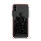 King of Pentacles Monochrome Apple iPhone Xs Impact Case Pink Edge on Black Phone