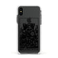 King of Pentacles Monochrome Apple iPhone Xs Impact Case White Edge on Black Phone