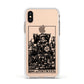King of Pentacles Monochrome Apple iPhone Xs Impact Case White Edge on Gold Phone