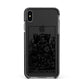 King of Pentacles Monochrome Apple iPhone Xs Max Impact Case Black Edge on Black Phone