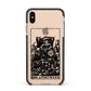 King of Pentacles Monochrome Apple iPhone Xs Max Impact Case Black Edge on Gold Phone