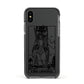 King of Swords Monochrome Apple iPhone Xs Impact Case Black Edge on Black Phone