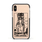 King of Swords Monochrome Apple iPhone Xs Impact Case Black Edge on Gold Phone