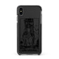 King of Swords Monochrome Apple iPhone Xs Max Impact Case Black Edge on Black Phone