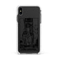 King of Swords Monochrome Apple iPhone Xs Max Impact Case White Edge on Black Phone