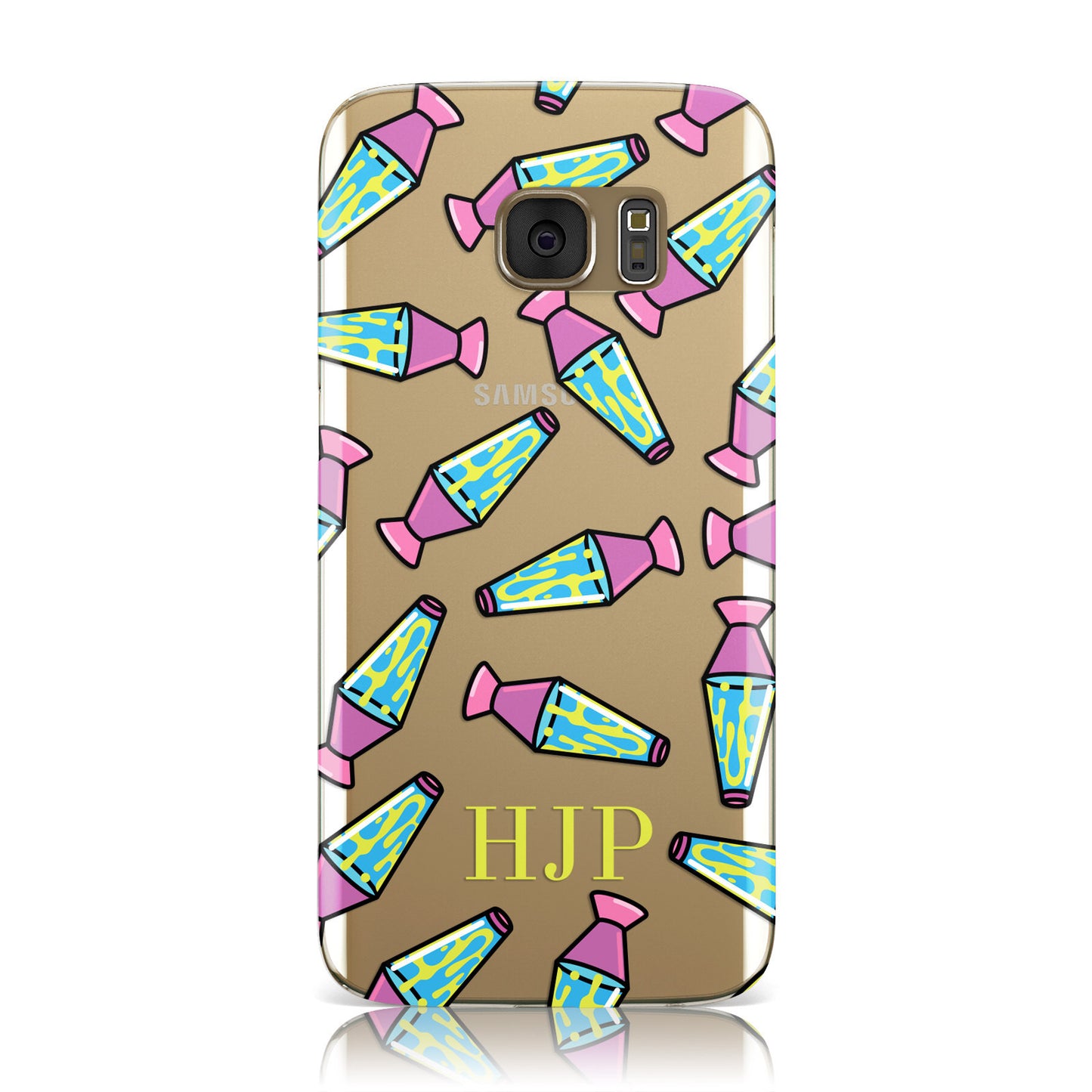 Personalised Lava Lamp Initials Clear Samsung Galaxy Case