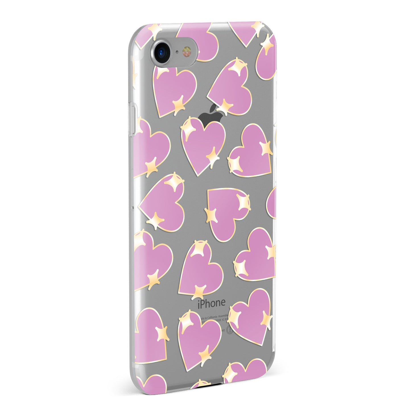 Love Heart Transparent Apple iPhone Case Fourty Five Degrees
