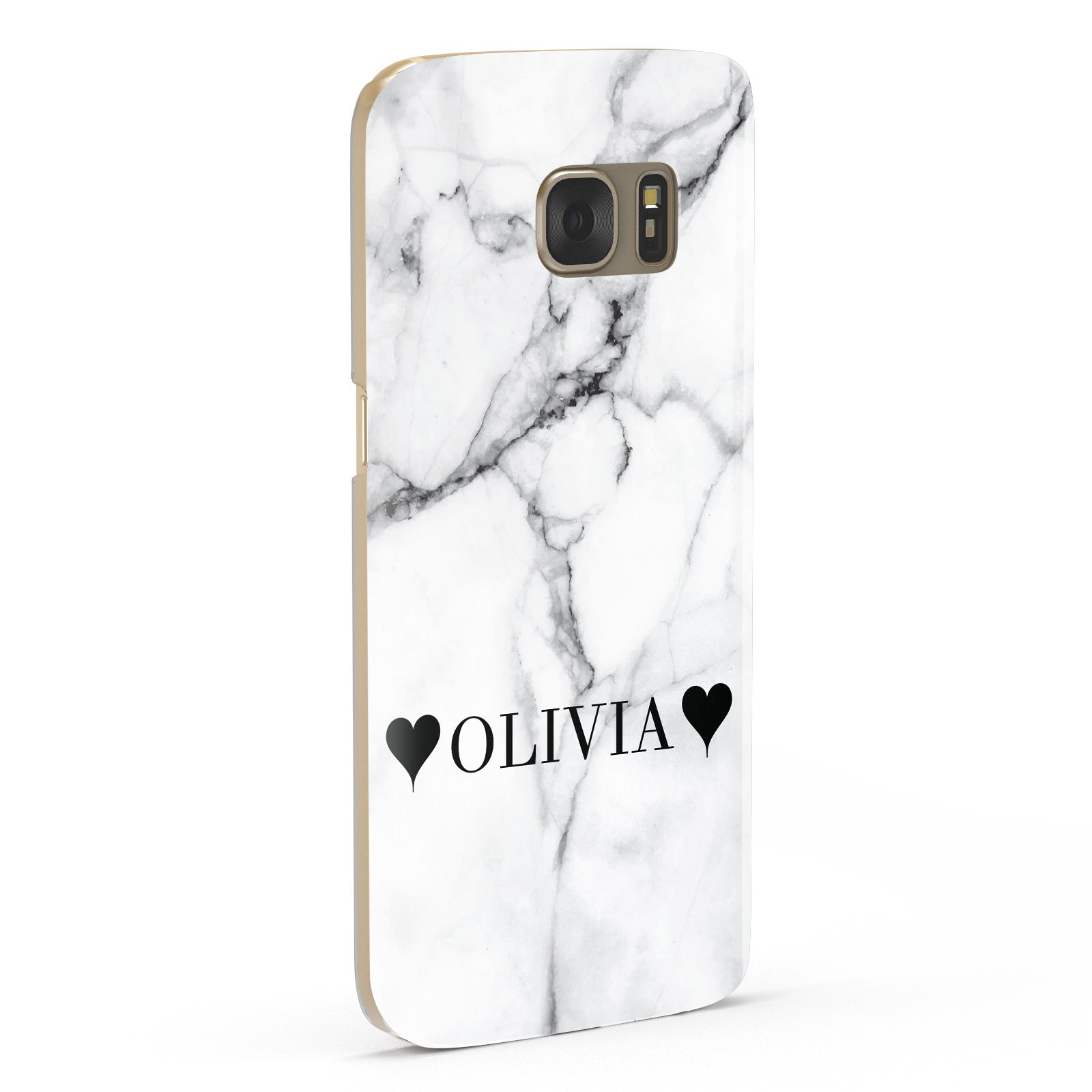 Personalised Love Hearts Marble Name Samsung Galaxy Case Fourty Five Degrees