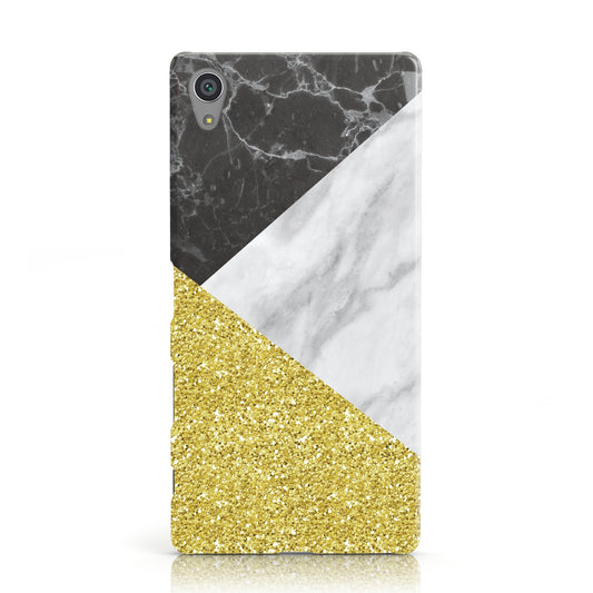 Marble Black Gold Sony Xperia Case