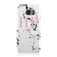 Marble Blush Pink Heart Personalised Samsung Galaxy Case