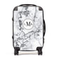Marble Initials Circle Personalised Suitcase