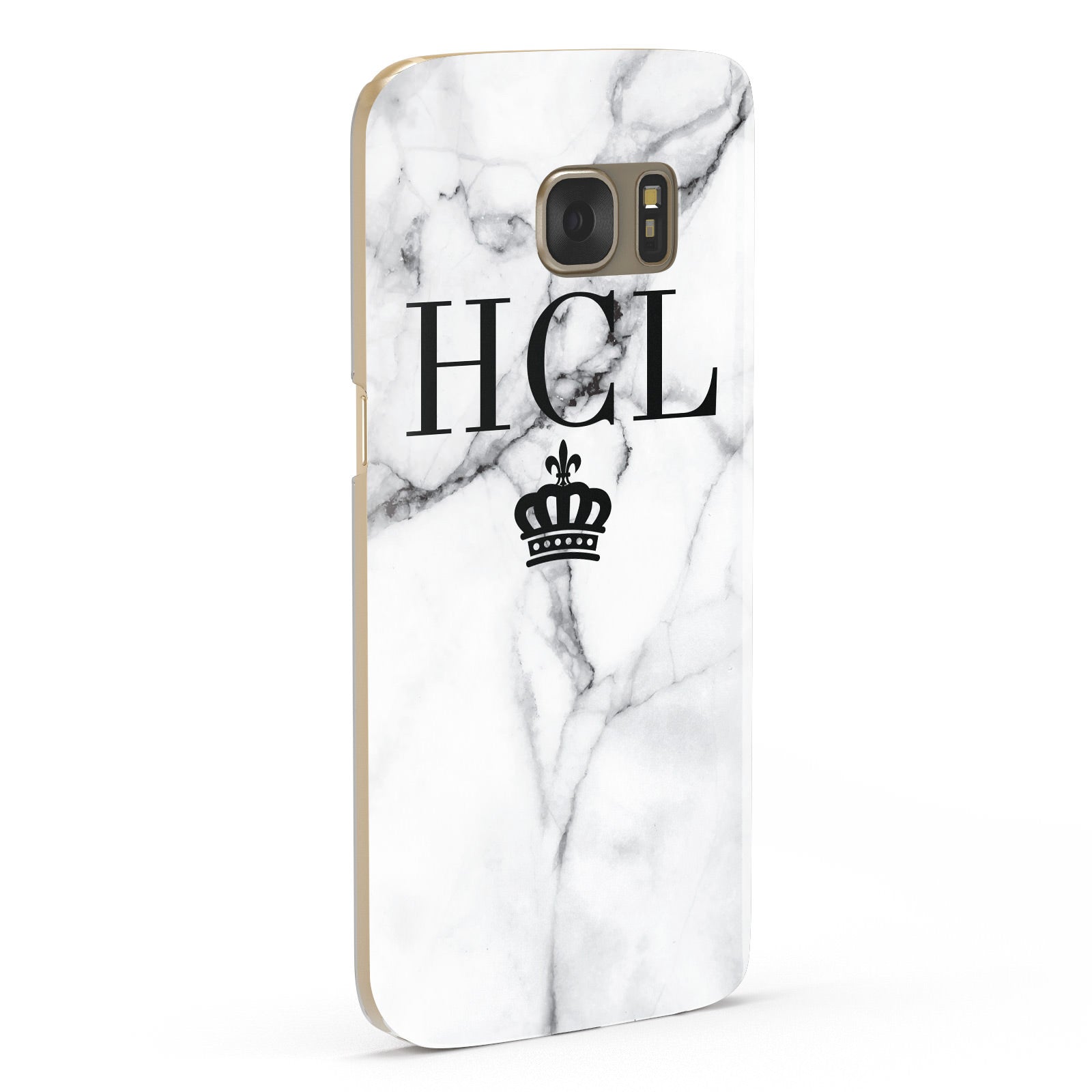Personalised Marble Initials Crown Custom Samsung Galaxy Case Fourty Five Degrees