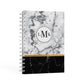 Marble Initials Geometric Personalised A5 Hardcover Notebook Second Side View
