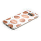 Personalised Marble Name Initials Rose Gold Dots Samsung Galaxy Case Bottom Cutout