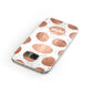 Personalised Marble Name Initials Rose Gold Dots Samsung Galaxy Case Front Close Up