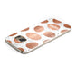Personalised Marble Name Initials Rose Gold Dots Samsung Galaxy Case Top Cutout