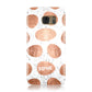 Personalised Marble Name Initials Rose Gold Dots Samsung Galaxy Case