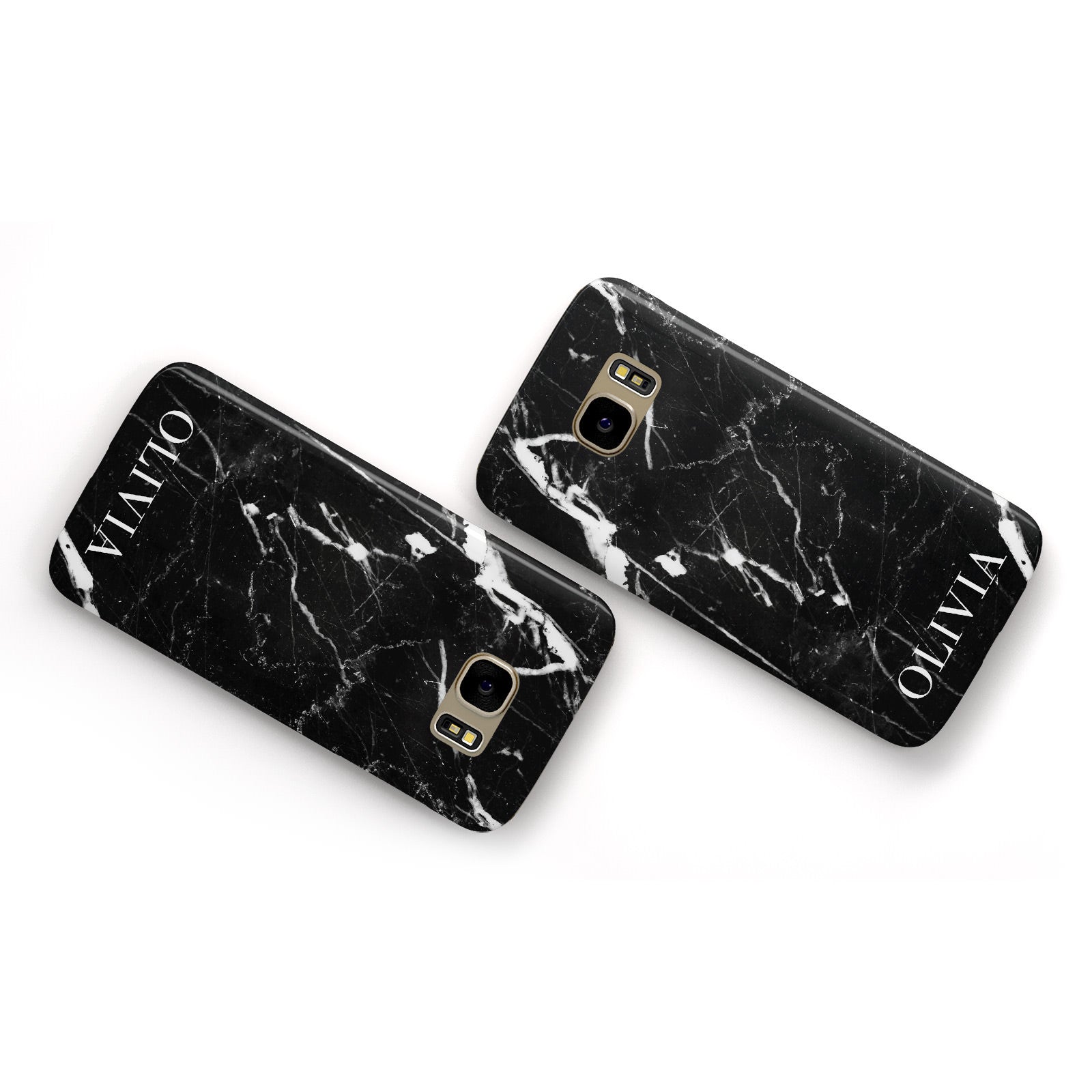 Marble Name Personalised Samsung Galaxy Case Flat Overview
