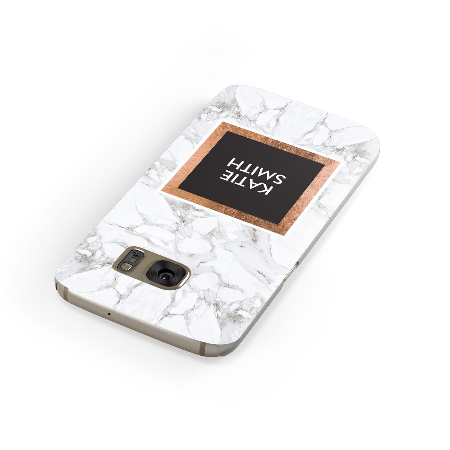 Personalised Marble Name Text Initials Samsung Galaxy Case Front Close Up