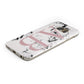 Marble Pattern Pink Initials Personalised Samsung Galaxy Case Bottom Cutout
