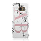 Marble Pattern Pink Initials Personalised Samsung Galaxy Case