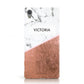 Personalised Marble Rose Gold Name Initials Sony Xperia Case