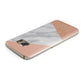 Marble Rose Gold Pink Samsung Galaxy Case Top Cutout