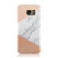 Marble Rose Gold Pink Samsung Galaxy Case