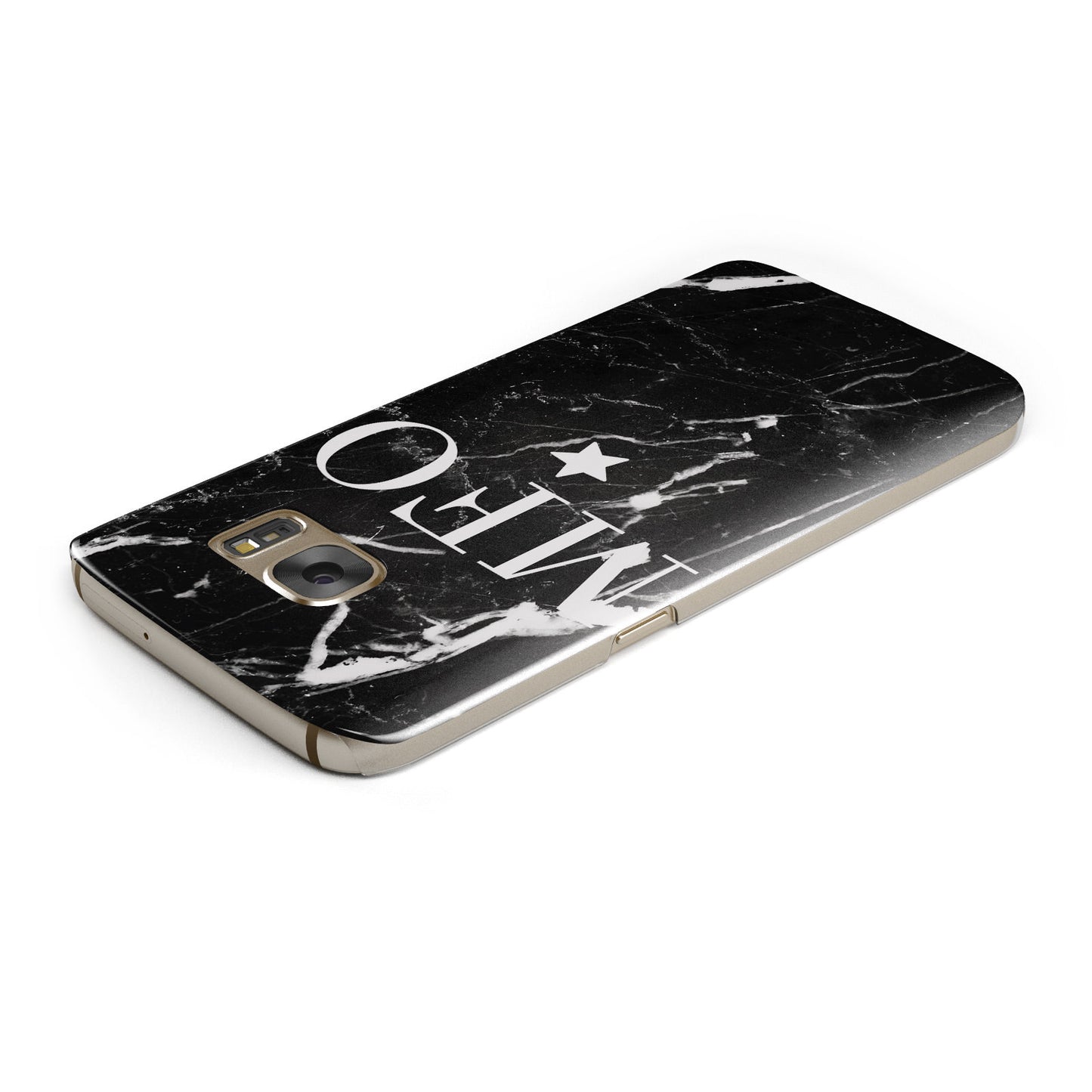 Marble Star Initials Personalised Samsung Galaxy Case Top Cutout