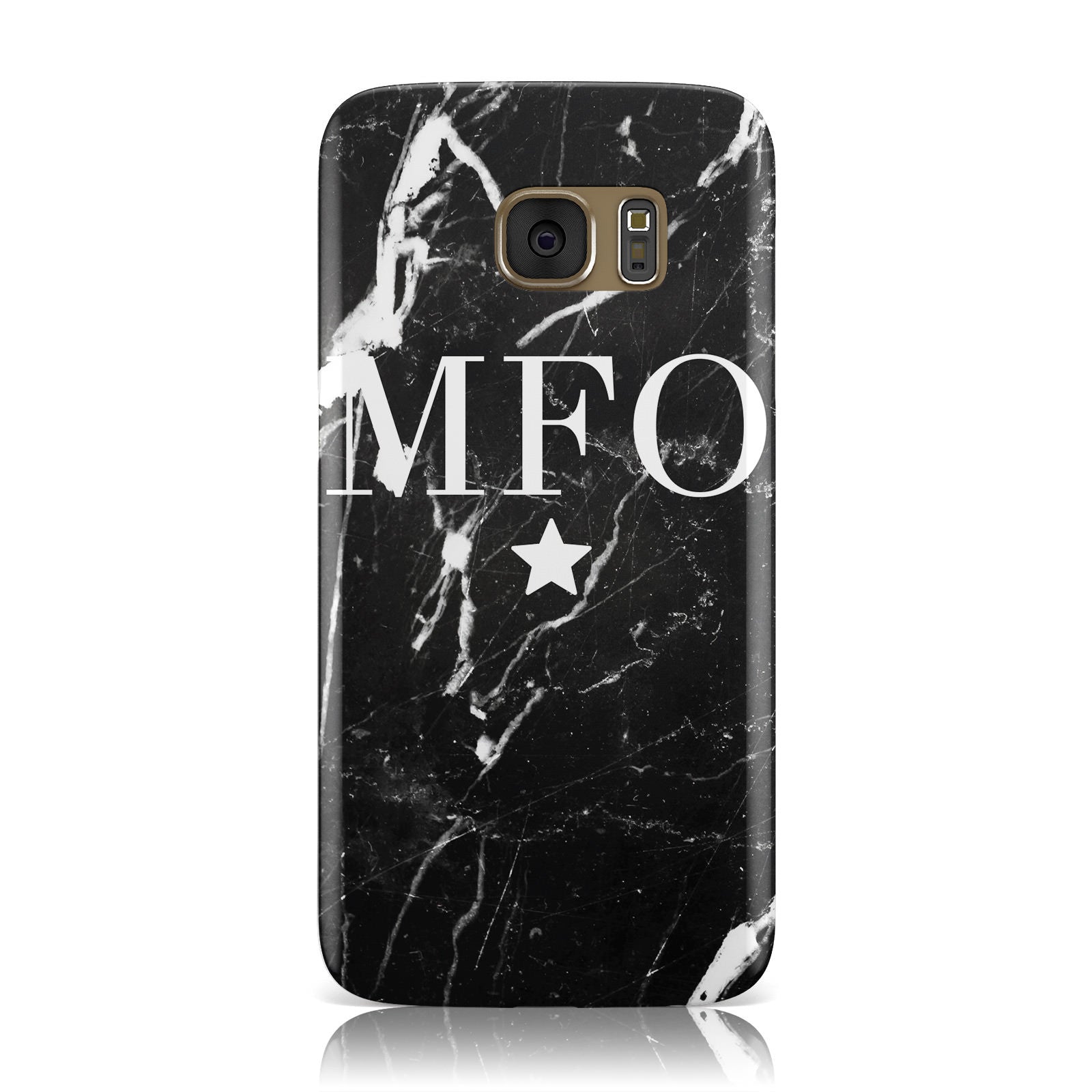 Marble Star Initials Personalised Samsung Galaxy Case