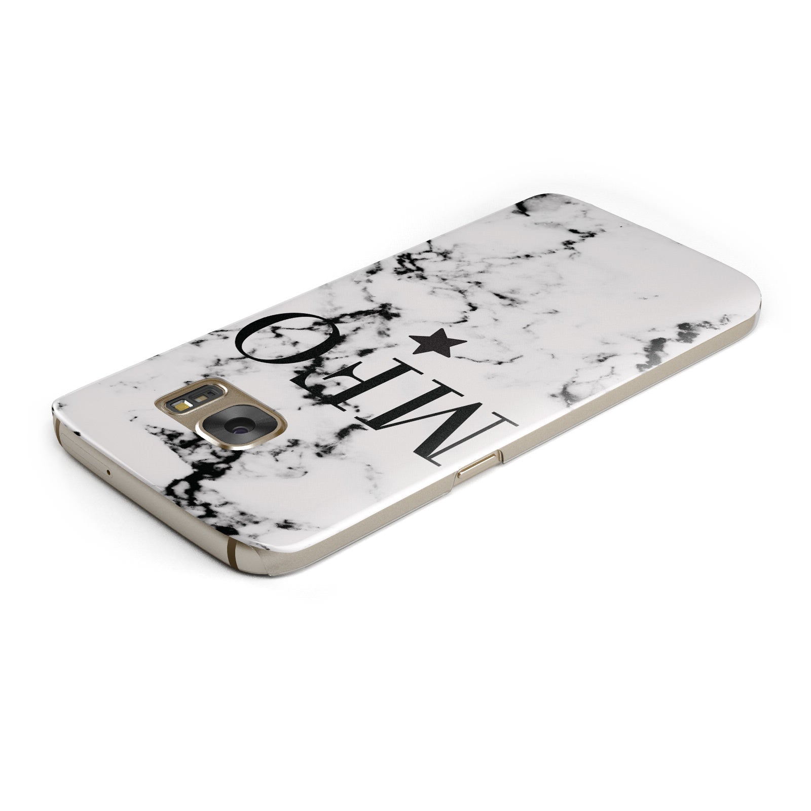 Marble Star Personalised Initials Samsung Galaxy Case Top Cutout