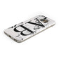 Marble Vertical Initials Personalised Samsung Galaxy Case Bottom Cutout
