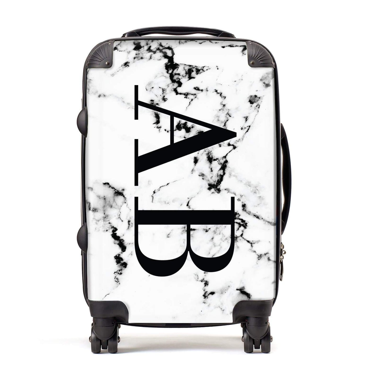 Marble Vertical Initials Personalised Suitcase