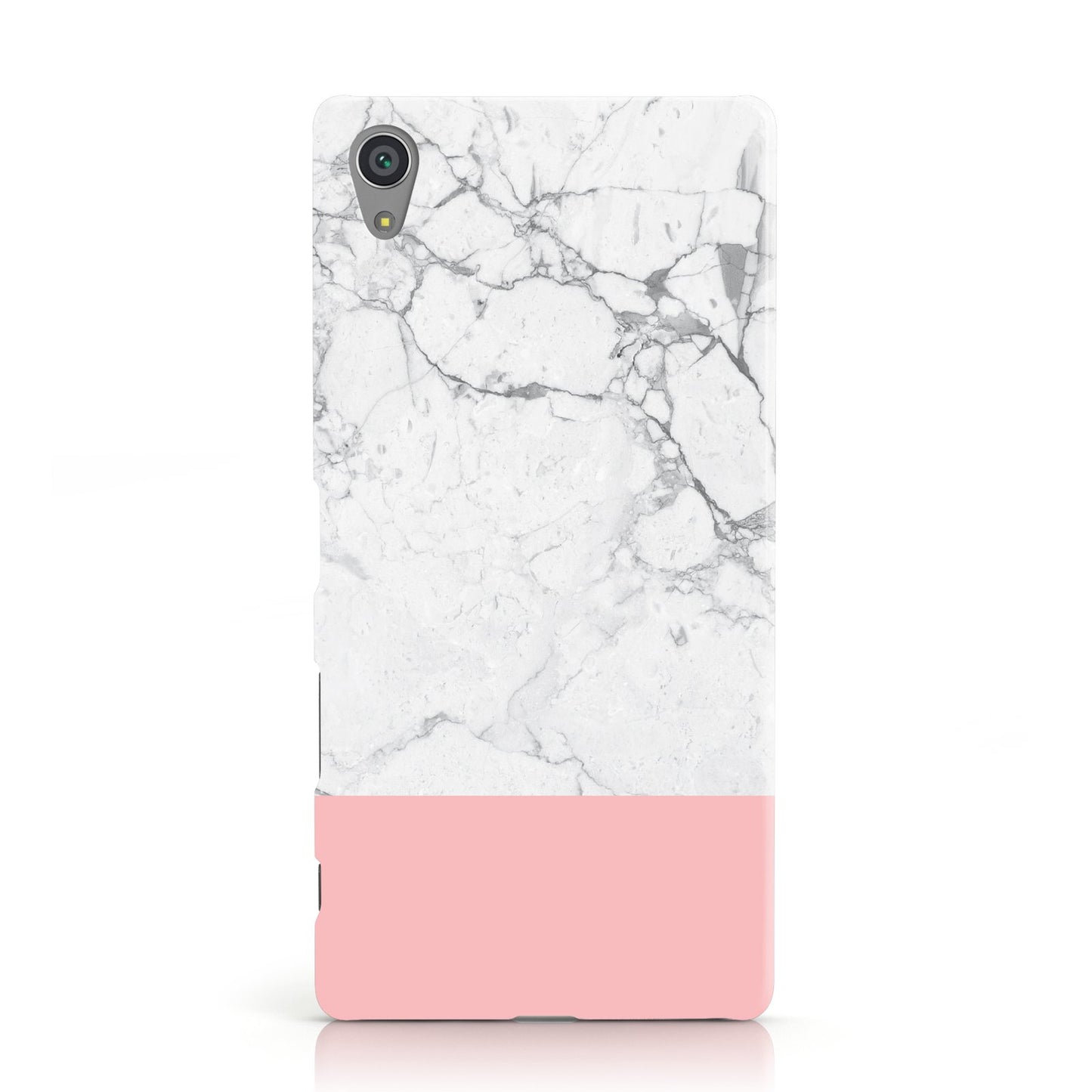 Marble White Carrara Pink Sony Xperia Case