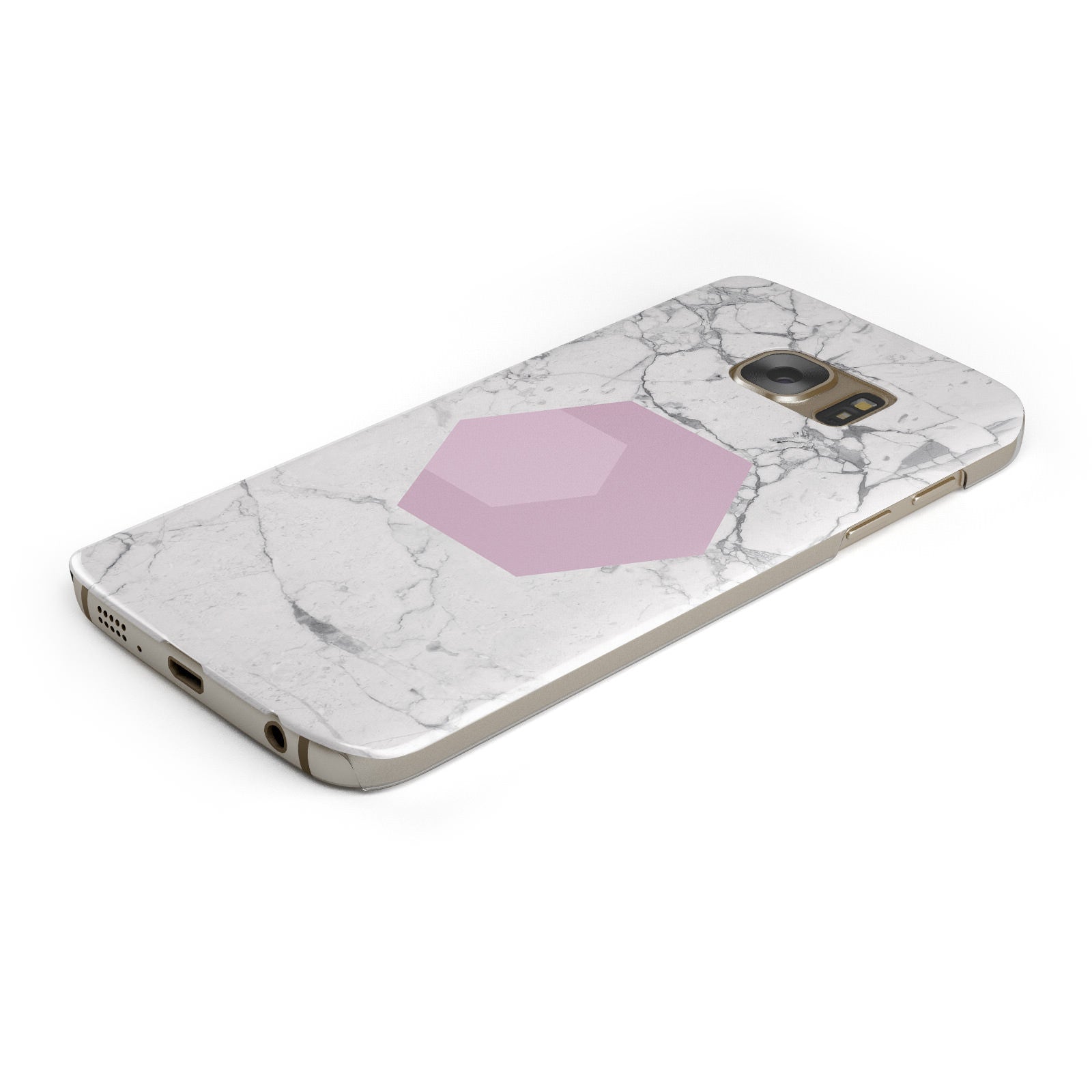 Marble White Grey Carrara Samsung Galaxy Case Bottom Cutout