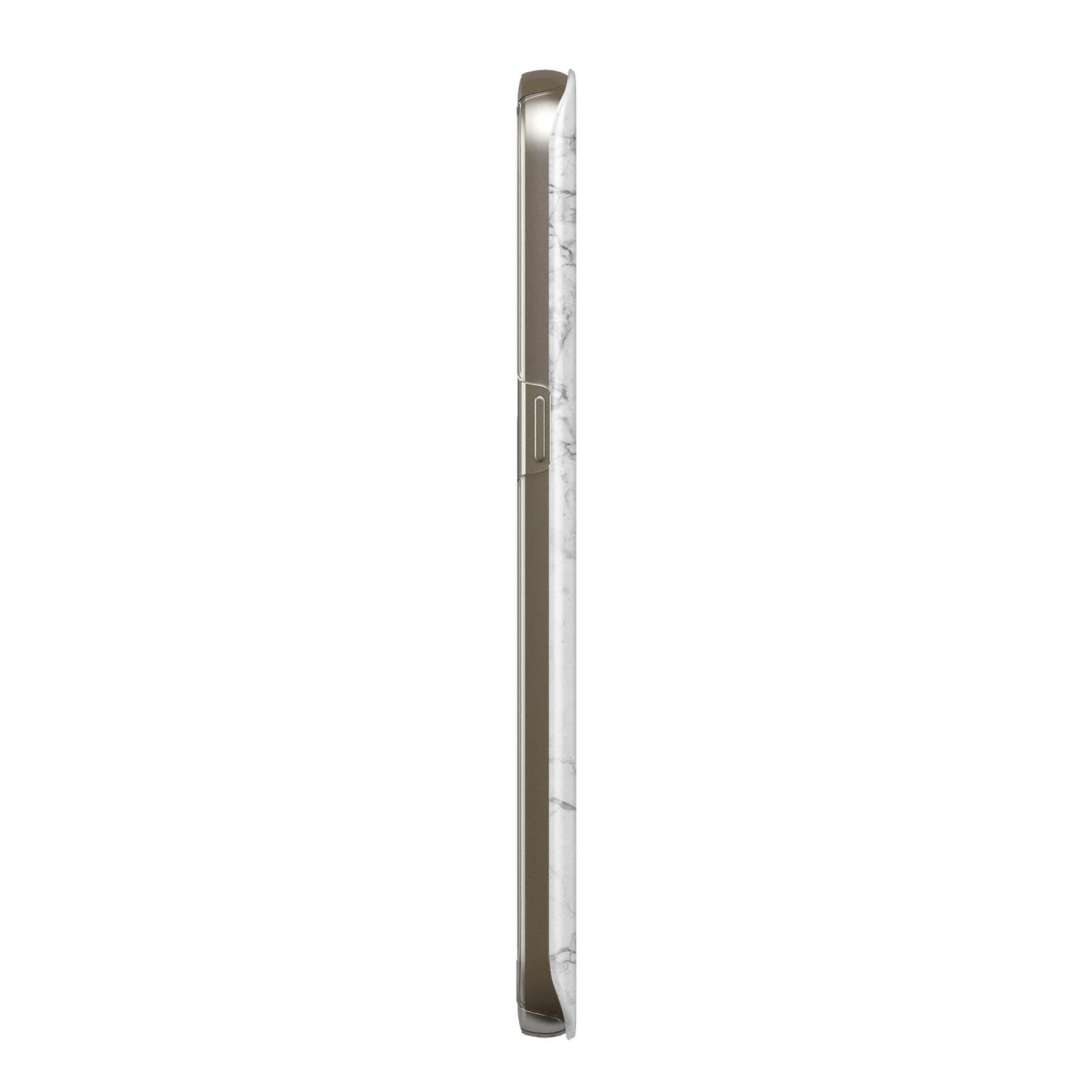 Marble White Grey Carrara Samsung Galaxy Case Side View