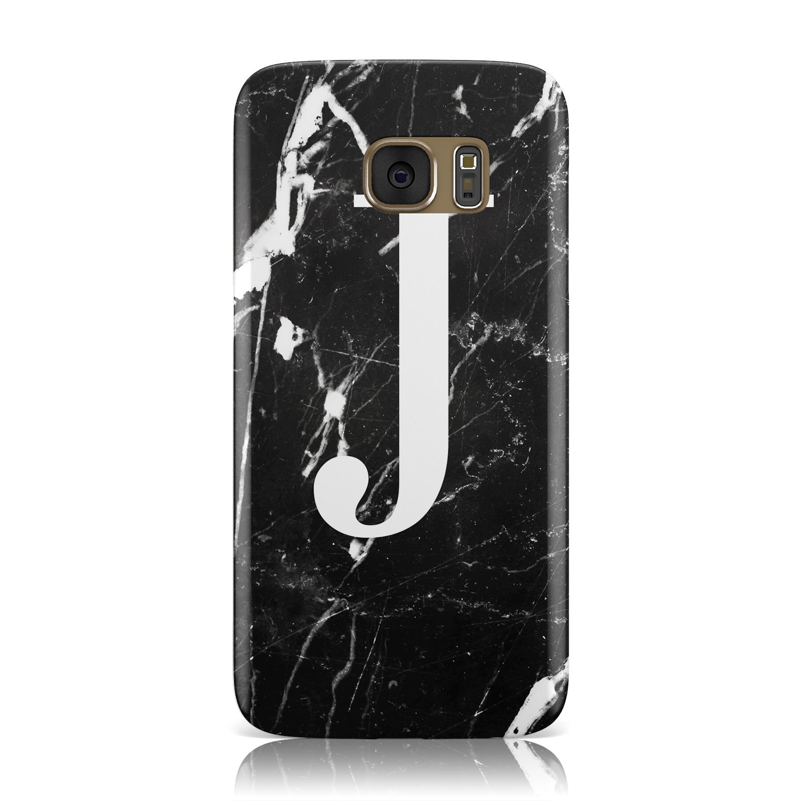Marble White Initial Personalised Samsung Galaxy Case