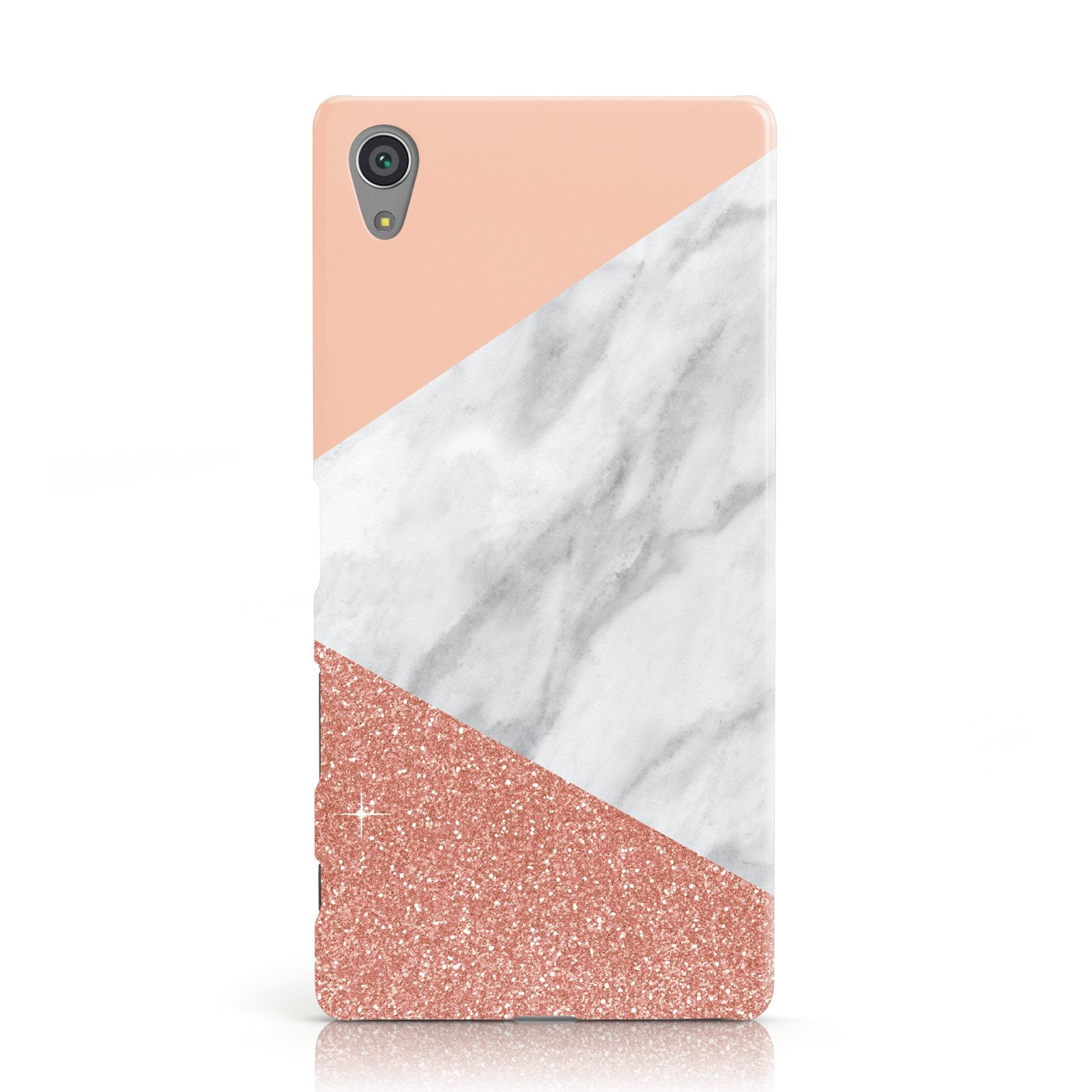 Marble White Rose Gold Sony Xperia Case