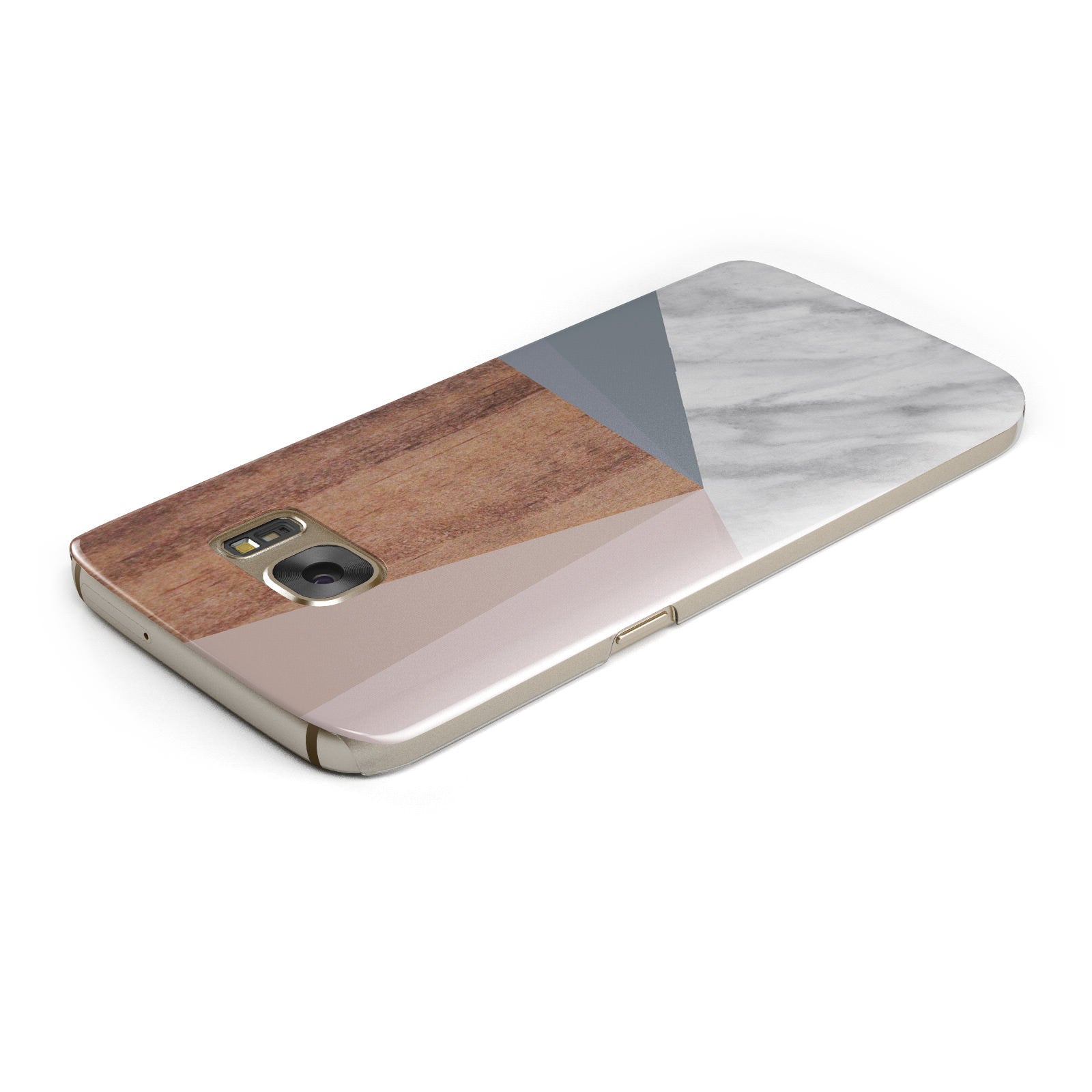Marble Wood Geometric 1 Samsung Galaxy Case Top Cutout