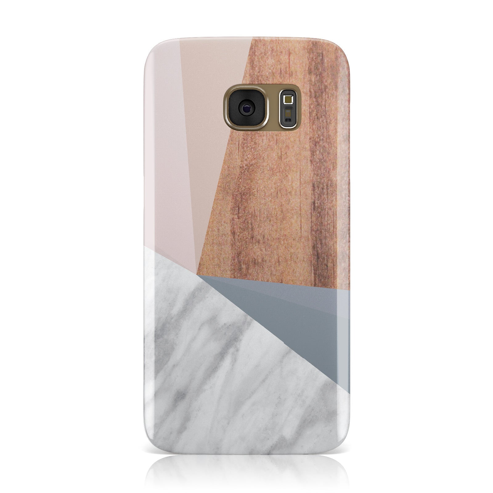 Marble Wood Geometric 1 Samsung Galaxy Case