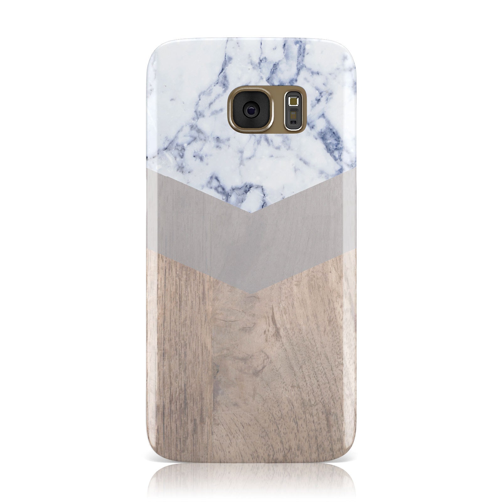 Marble Wood Geometric 4 Samsung Galaxy Case