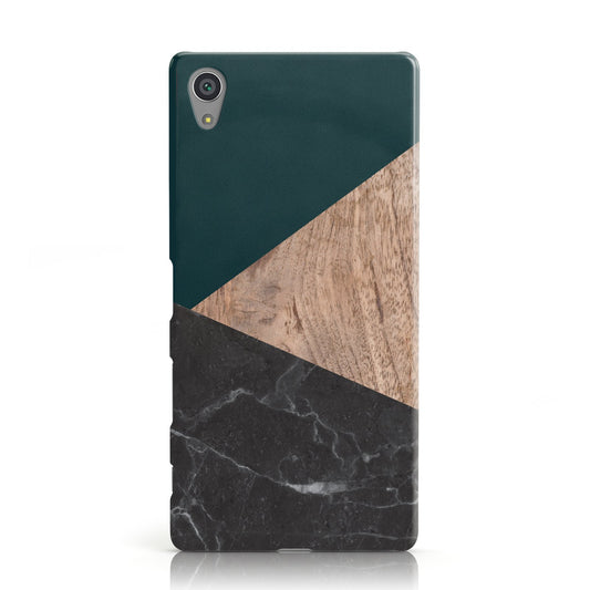 Marble Wood Geometric 6 Sony Xperia Case