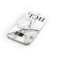 Personalised Medium Marble Initials Samsung Galaxy Case Front Close Up