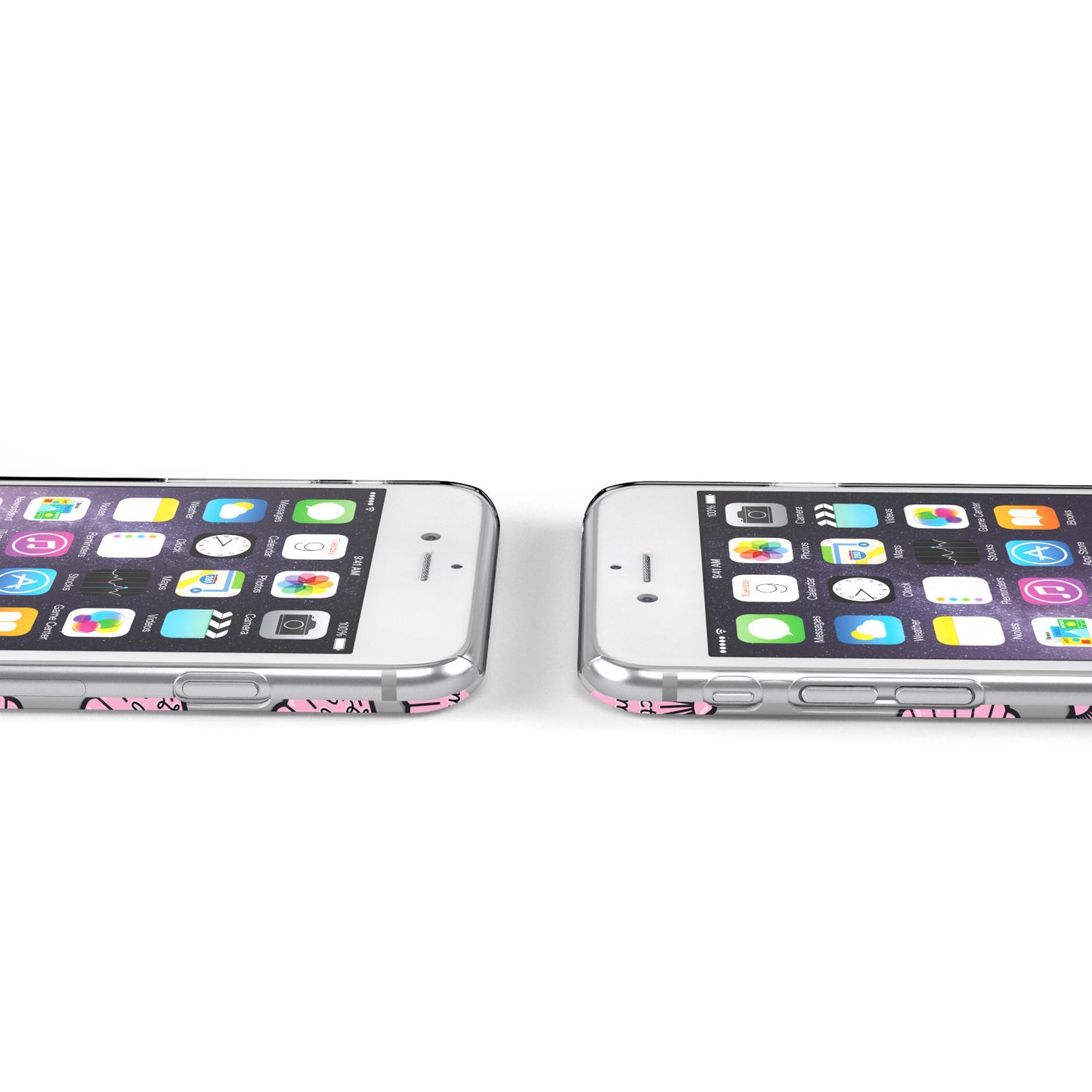 Personalised Mermaid Sea Shell Initials Apple iPhone Case Ports Cutout