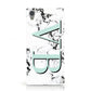 Personalised Mint Big Initials Marble Sony Xperia Case