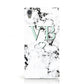 Personalised Mint Monogrammed Heart Marble Sony Xperia Case