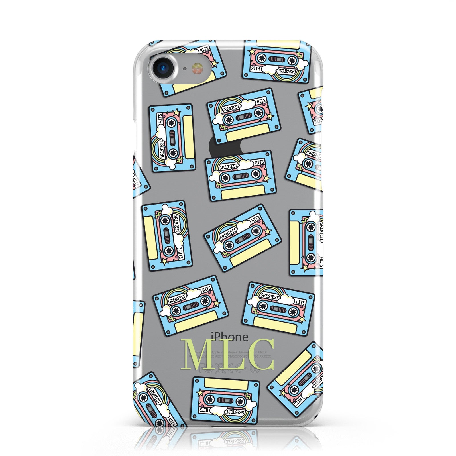 Personalised Mix Tape Initials Clear Apple iPhone Case