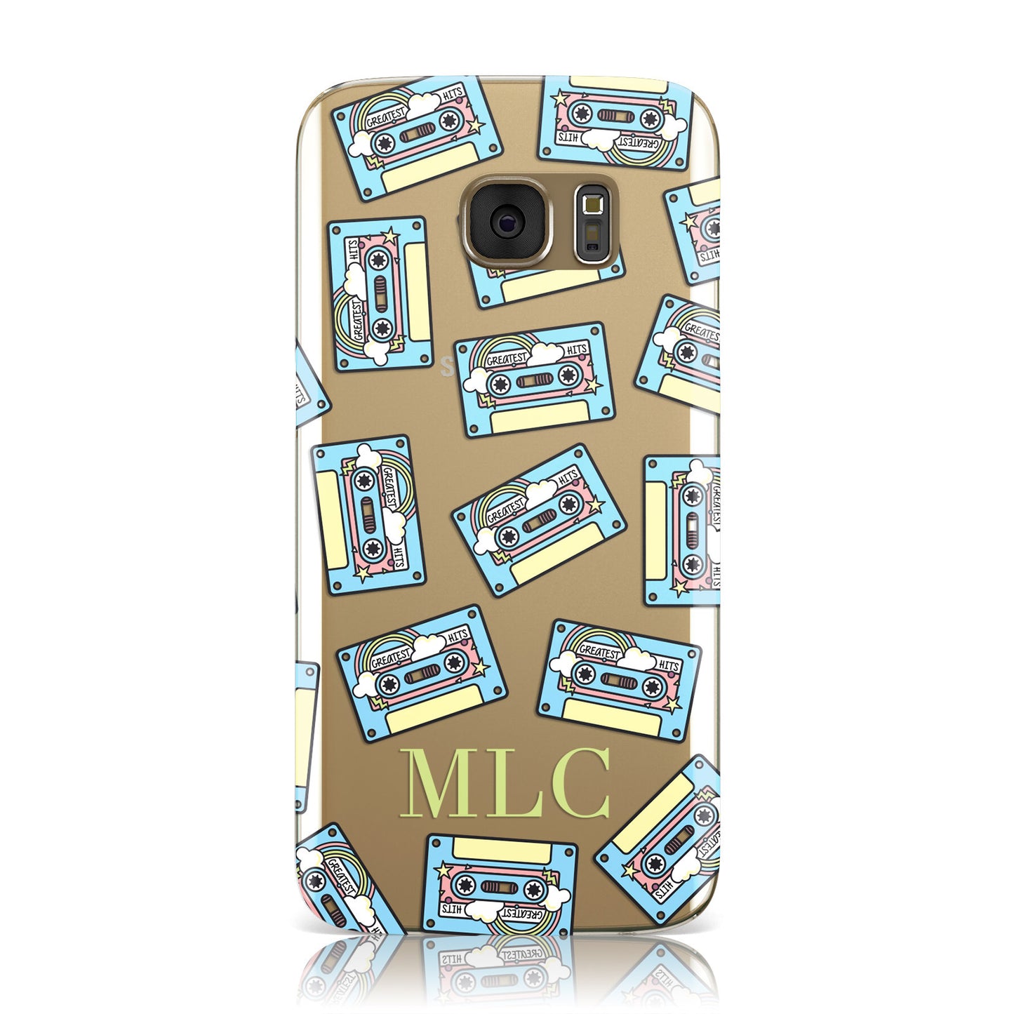 Personalised Mix Tape Initials Clear Samsung Galaxy Case